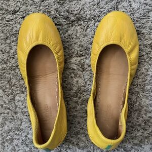 Tieks by Gavrieli Yellow Leather Ballet Flats - Women's Comfortable Slip-On